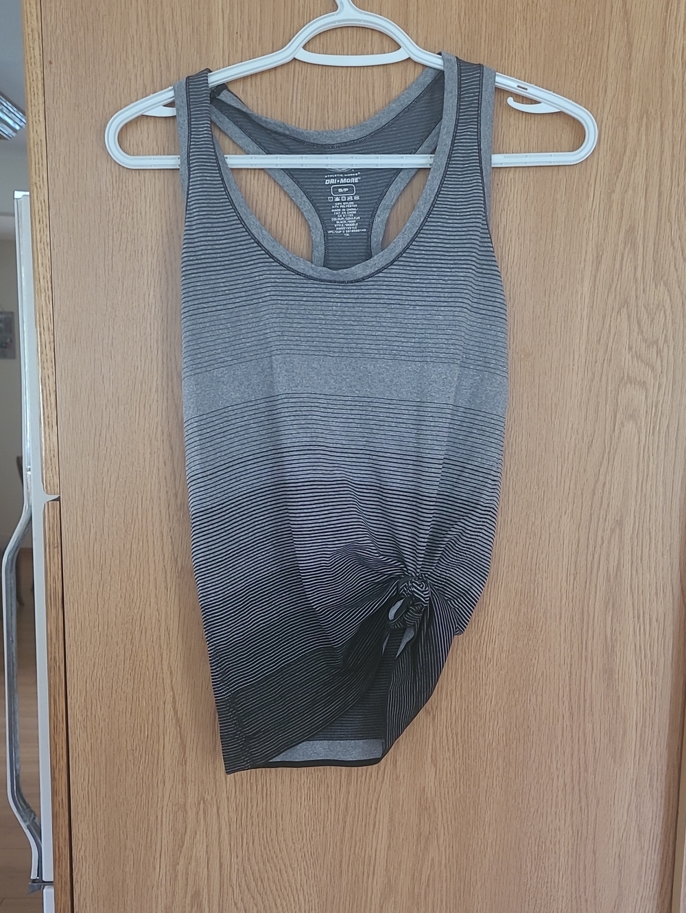 Athletic Works Gray Ombre Racerback Tank with Front Tie
